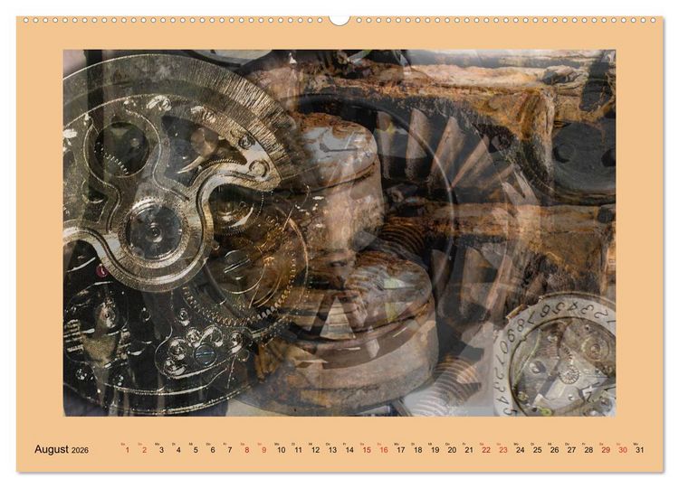 Produktbild: Uhr-Werk-Kunst (hochwertiger Premium Wandkalender 2026 DIN A2 quer), Kunstdruck in Hochglanz