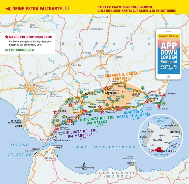 Produktbild: MARCO POLO Reisef&uuml;hrer Costa del Sol, Costa de Almer&iacute;a, Costa Tropical, Granada