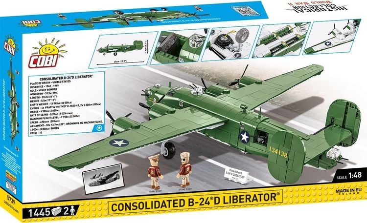 Produktbild: COBI Historical Collection 5739 - Consolidated B-24 Liberator, Bomber, Flugzeug, Klemmbausteine, Bausatz