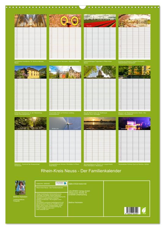 Produktbild: Rhein-Kreis Neuss - Der Familienkalender (Wandkalender 2026 DIN A2 hoch), CALVENDO Monatskalender
