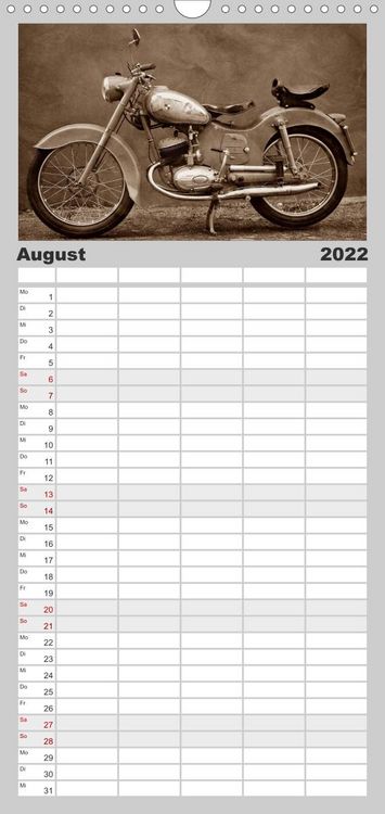 Produktbild: Familienplaner Motorrad Oldtimer aus &Ouml;sterreich (Wandkalender 2022 , 21 cm x 45 cm, hoch)