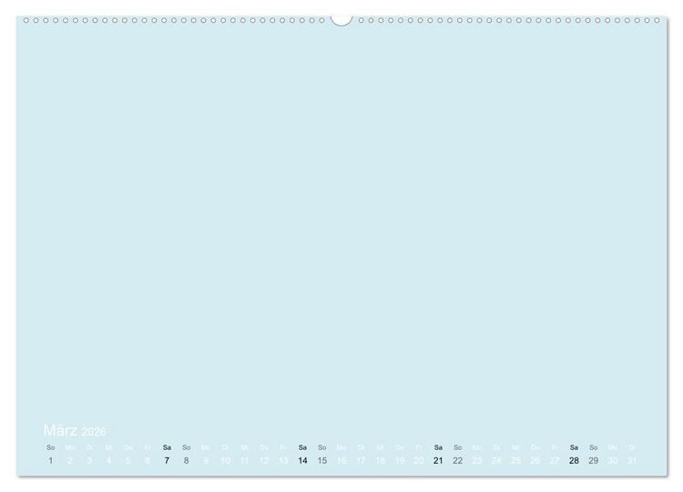 Produktbild: Bastelkalender - hell Blau (Wandkalender 2026 DIN A2 quer), CALVENDO Monatskalender