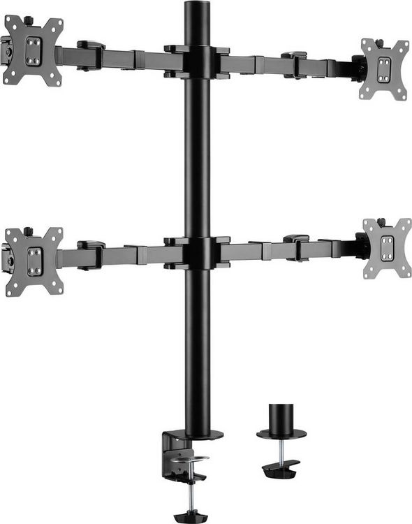 Produktbild: SpeaKa Professional SP-MM-540 Monitorhalterung 4 Display(s) 43,2 cm (17") - 81,3 cm (32") Schwarz Drehbar, H&ouml;henverstellbar, Neigbar, Schwenkbar