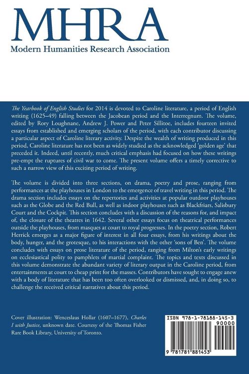 Produktbild: Caroline Literature (Yearbook of English Studies (44) 2014)