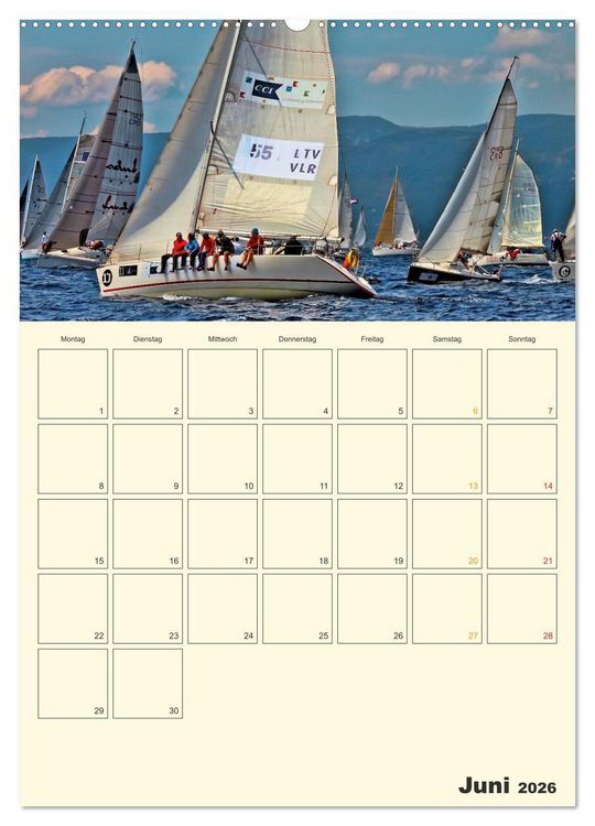 Produktbild: Segeln, unser Jahresplaner (hochwertiger Premium Wandkalender 2026 DIN A2 hoch), Kunstdruck in Hochglanz