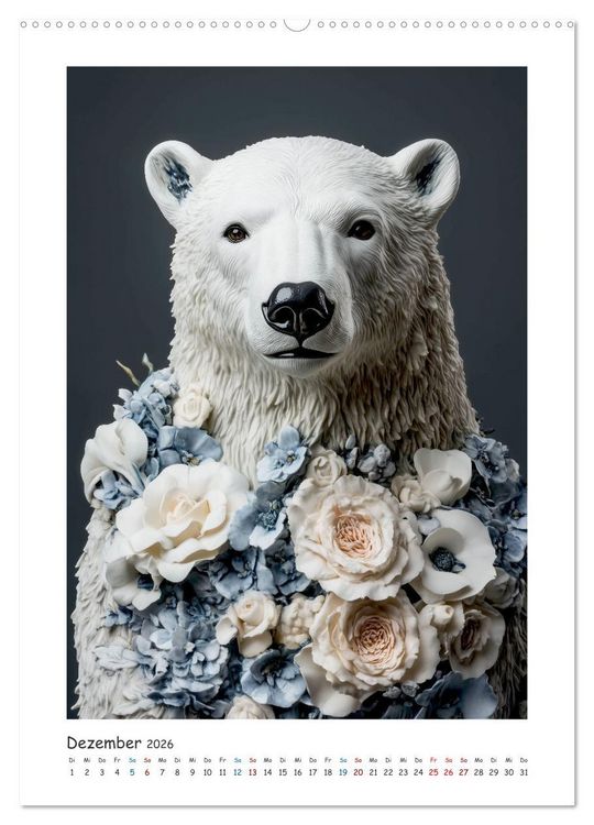 Produktbild: Kunst trifft Natur (hochwertiger Premium Wandkalender 2026 DIN A2 hoch), Kunstdruck in Hochglanz