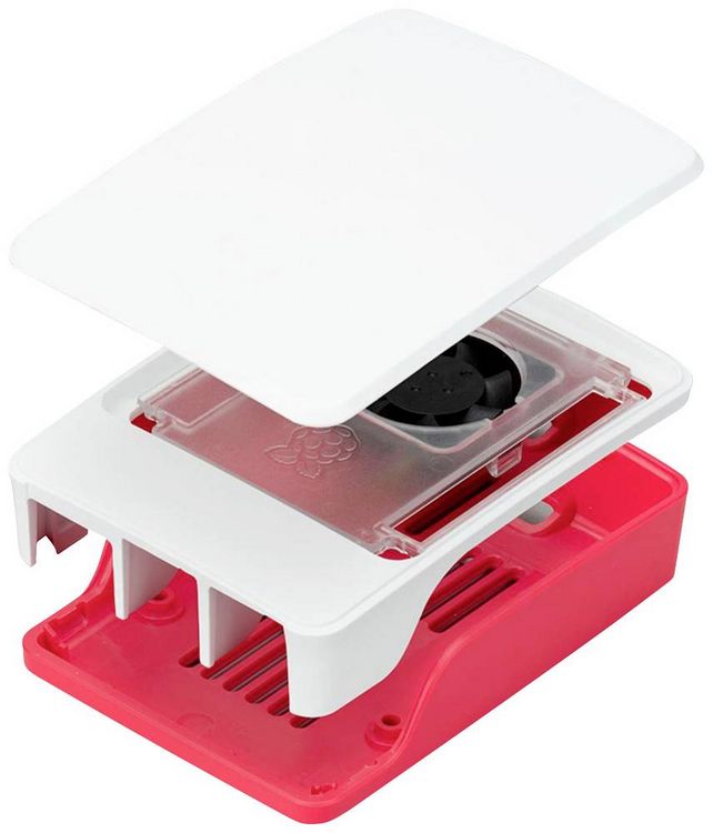 Produktbild: Raspberry Pi&reg; SBC-Geh&auml;use Geeignet f&uuml;r: 5 B Rot, Wei&szlig;
