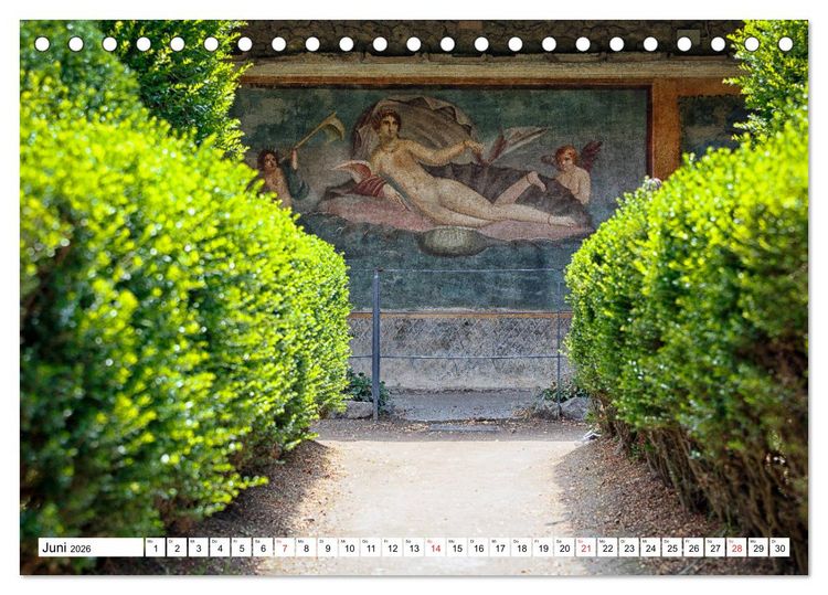 Produktbild: Versteinerte Stadt Pompeji (Tischkalender 2026 DIN A5 quer), CALVENDO Monatskalender