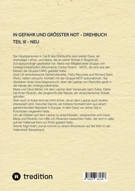 Produktbild: In Gefahr und gr&ouml;&szlig;ter Not - Drehbuch