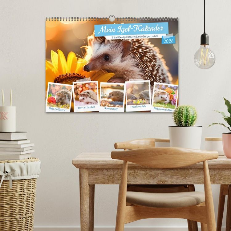 Produktbild: Mein Igel-Kalender (Wandkalender 2026 DIN A3 quer), CALVENDO Monatskalender