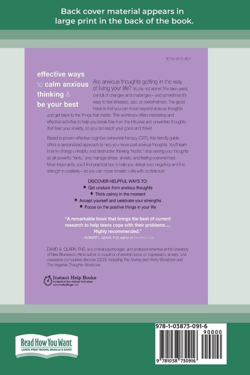 Produktbild: The Anxious Thoughts Workbook for Teens