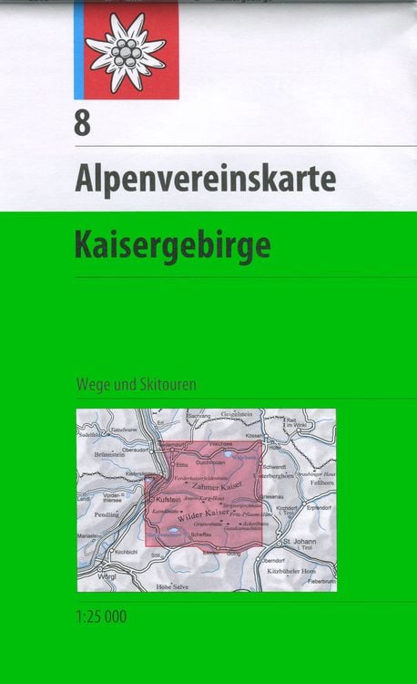 Produktbild: DAV Alpenvereinskarte 08 Kaisergebirge 1 : 25 000 mit Wegmarkierungen und Skirouten