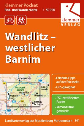 Produktbild: Klemmer Pocket Rad- und Wanderkarte Wandlitz - westlicher Barnim 1 : 50 000
