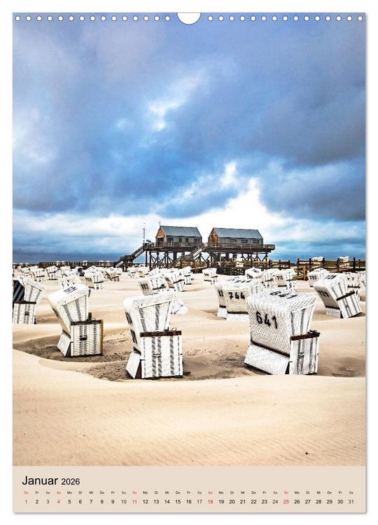 Produktbild: NORDSEEFLAIR - St. Peter Ording und Westerhever (Wandkalender 2026 DIN A3 hoch), CALVENDO Monatskalender