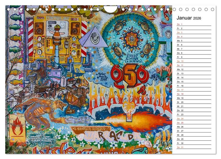 Produktbild: Graffiti (Wandkalender 2026 DIN A4 quer), CALVENDO Monatskalender