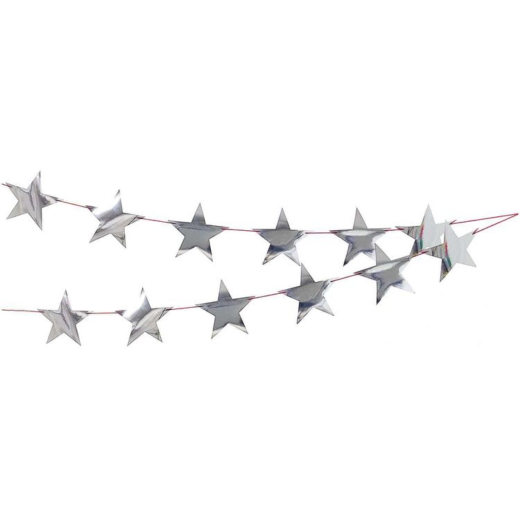 Produktbild: Girlande Sterne, silber , 3 Meter