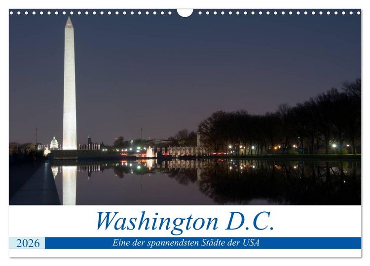Produktbild: Washington D.C. (Wandkalender 2026 DIN A3 quer), CALVENDO Monatskalender