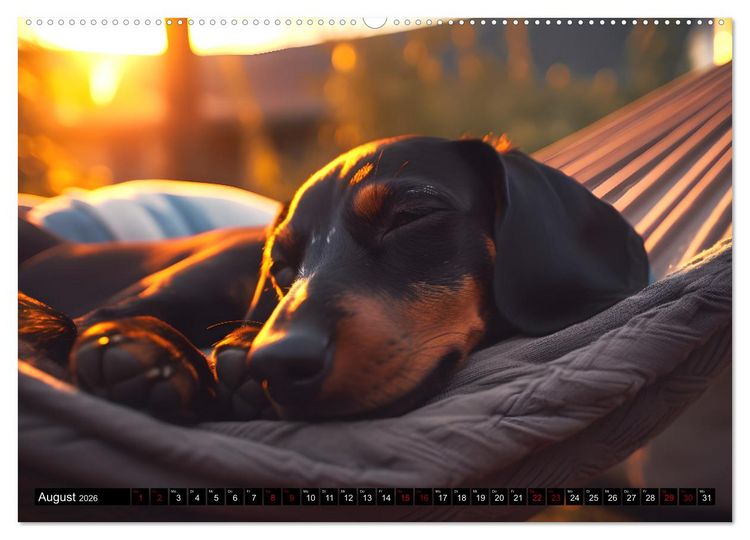 Produktbild: Dackel Zauber - Charmante Begleiter f&uuml;r jeden Monat (hochwertiger Premium Wandkalender 2026 DIN A2 quer), Kunstdruck in Hochglanz