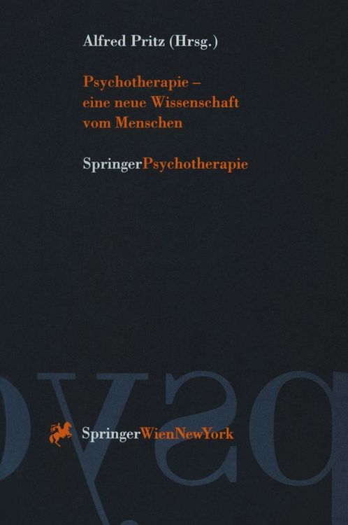 Produktbild: Psychotherapie - eine neue Wissenschaft vom Menschen