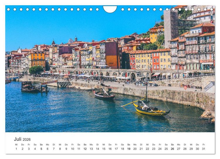 Produktbild: Sonnige Gr&uuml;&szlig;e aus Portugal (Wandkalender 2026 DIN A4 quer), CALVENDO Monatskalender