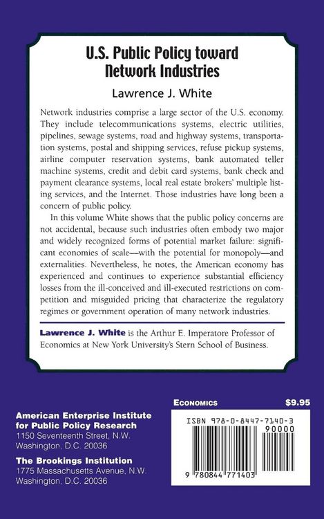 Produktbild: U.S. Public Policy Toward Network Industries