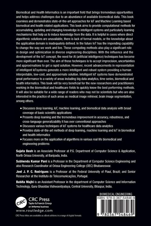 Produktbild: Deep Learning, Machine Learning and IoT in Biomedical and Health Informatics