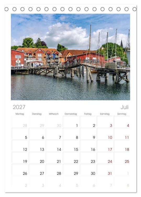 Produktbild: Tischplaner 2027 - Deutschlands sch&ouml;nste Altst&auml;dte - Schleswig-Holstein (A5 Tischkalender zum Aufstellen) CALVENDO