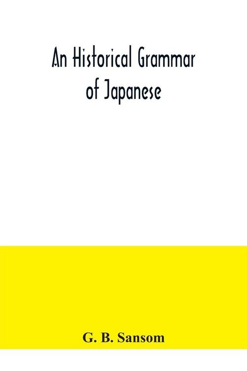 Produktbild: An historical grammar of Japanese