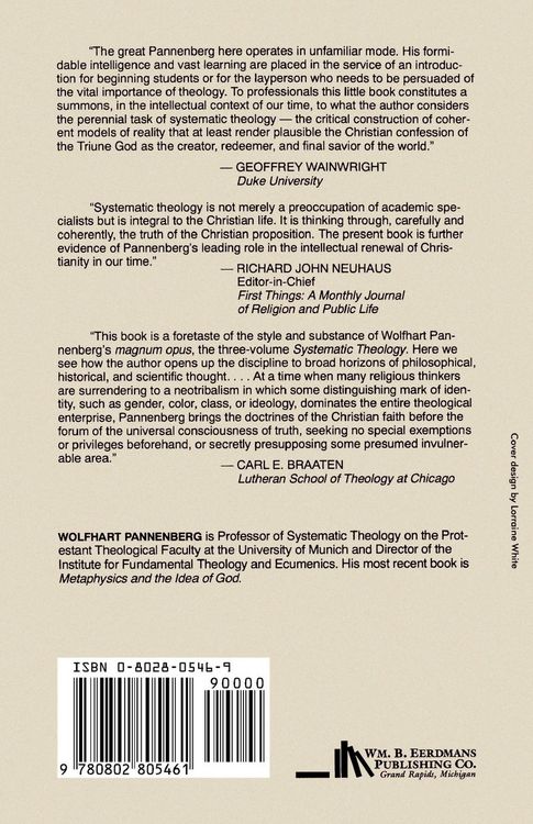 Produktbild: An Introduction to Systematic Theology