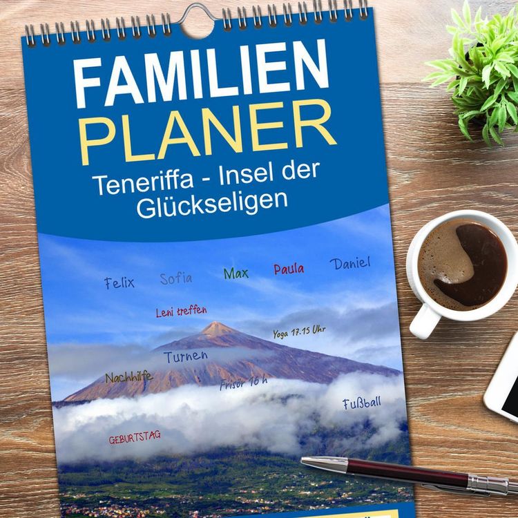 Produktbild: Familienplaner 2026 - Teneriffa - Insel der Gl&uuml;ckseligen mit 5 Spalten (Wandkalender, 21 x 45 cm) CALVENDO