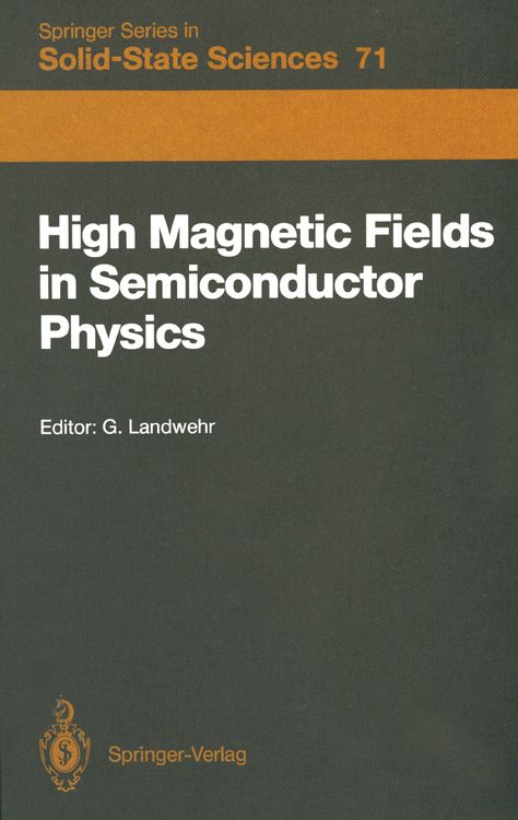 Produktbild: High Magnetic Fields in Semiconductor Physics