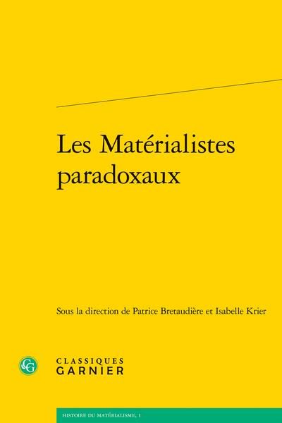 Produktbild: Les mat&eacute;rialistes paradoxaux