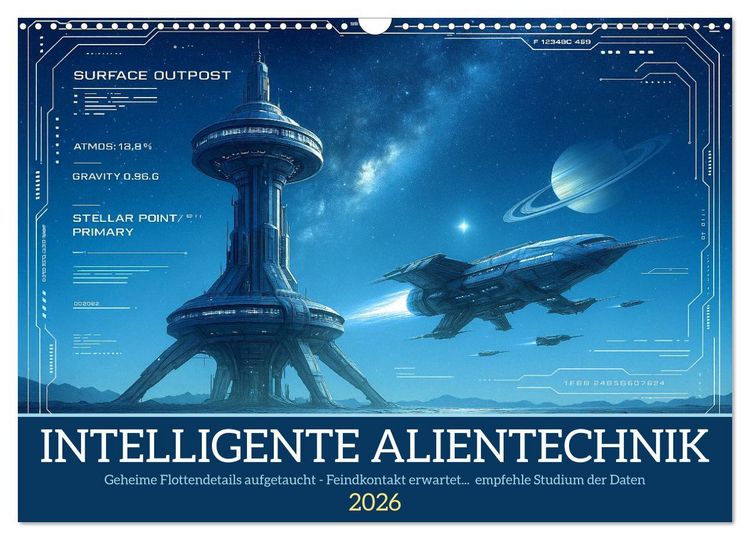 Produktbild: Intelligente Alientechnik (Wandkalender 2026 DIN A3 quer), CALVENDO Monatskalender