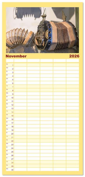 Produktbild: Familienplaner 2026 - Concertina und Bandoneon mit 5 Spalten (Wandkalender, 21 x 45 cm) CALVENDO