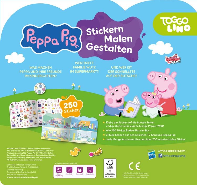 Produktbild: Peppa Pig Stickern Malen Gestalten