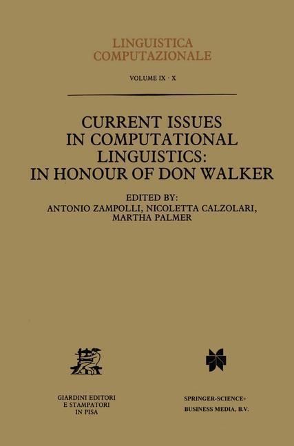 Produktbild: Current Issues in Computational Linguistics: In Honour of Don Walker