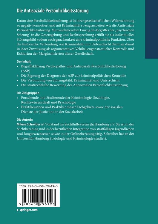 Produktbild: Die Antisoziale Pers&ouml;nlichkeitsst&ouml;rung
