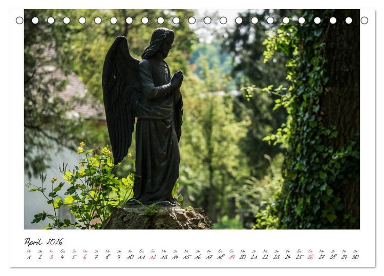 Produktbild: Alter Friedhof Freiburg (Tischkalender 2026 DIN A5 quer), CALVENDO Monatskalender