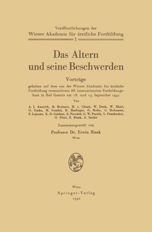 Produktbild: Das Altern und seine Beschwerden