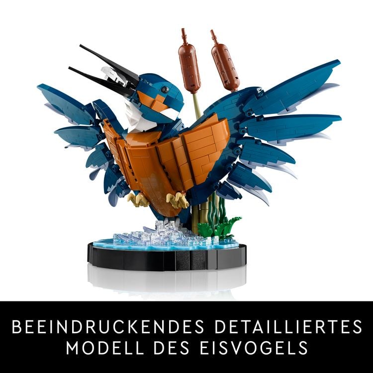 Produktbild: LEGO Icons 10331 Eisvogel, Vogel-Modell als Zimmer- oder B&uuml;ro-Deko