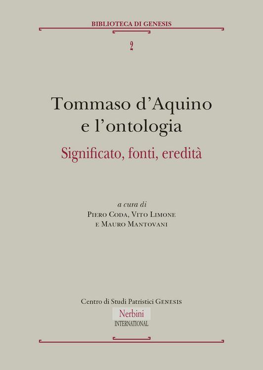 Produktbild: Tommaso d'Aquino e l'ontologia. Significato, fonti, eredit&agrave;