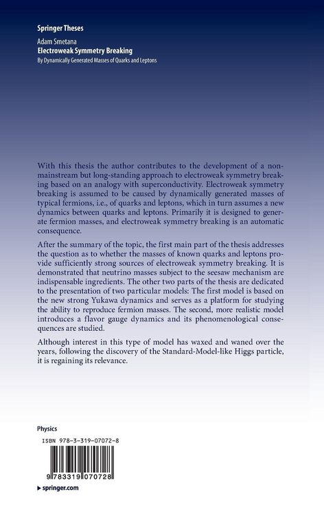 Produktbild: Electroweak Symmetry Breaking