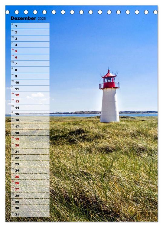 Produktbild: An der See Geburtstagsplaner (Tischkalender 2026 DIN A5 hoch), CALVENDO Monatskalender
