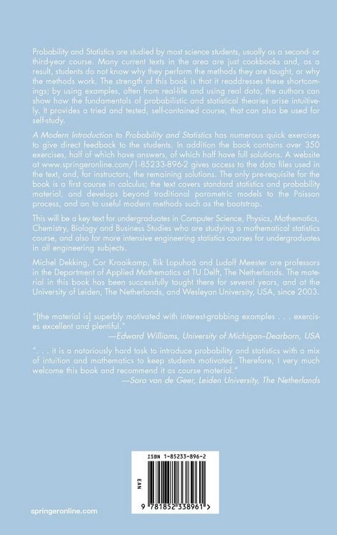 Produktbild: A Modern Introduction to Probability and Statistics