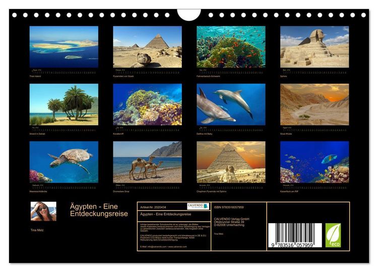 Produktbild: &Auml;gypten - Eine Entdeckungsreise (Wandkalender 2026 DIN A4 quer), CALVENDO Monatskalender