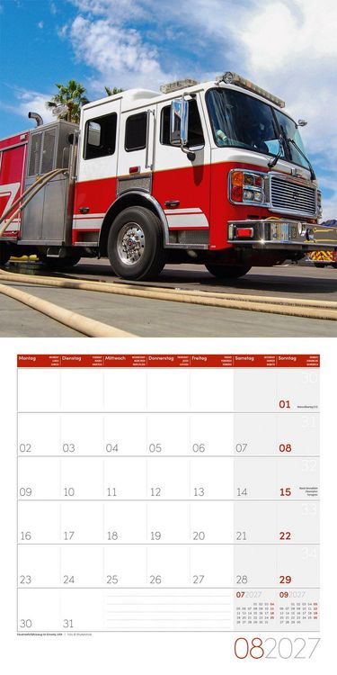 Produktbild: Feuerwehr Kalender 2027 - 30x30 - Art12