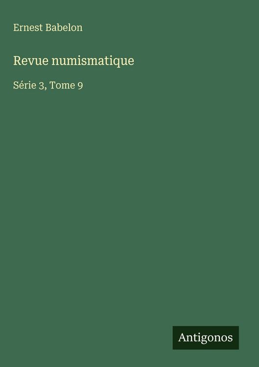Produktbild: Revue numismatique