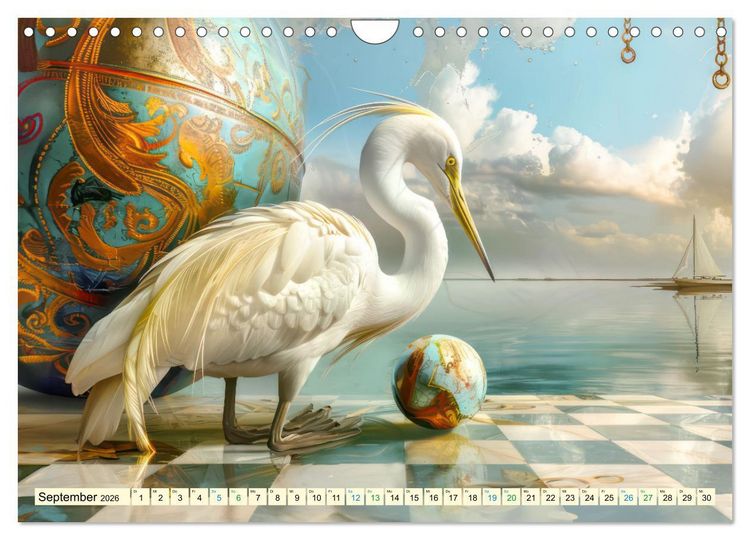 Produktbild: Farbenfrohe Fantasiev&ouml;gel (Wandkalender 2026 DIN A4 quer), CALVENDO Monatskalender