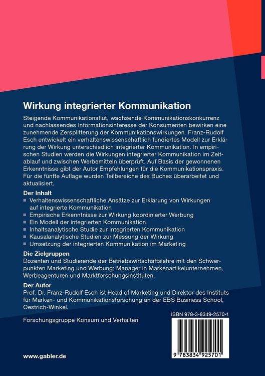 Produktbild: Wirkung integrierter Kommunikation