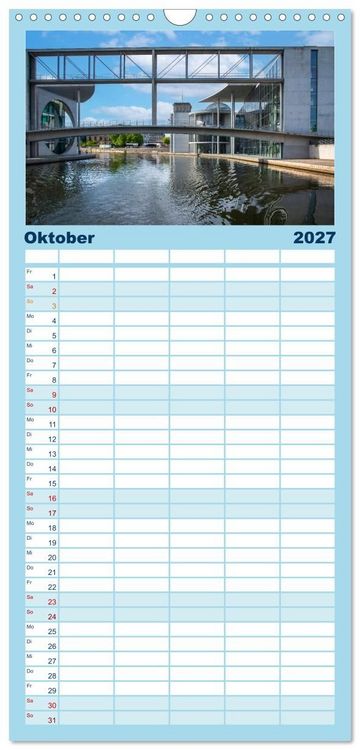 Produktbild: Familienplaner 2027 - Bootscharter nach Berlin mit 5 Spalten (Wandkalender, 21 x 45 cm) CALVENDO
